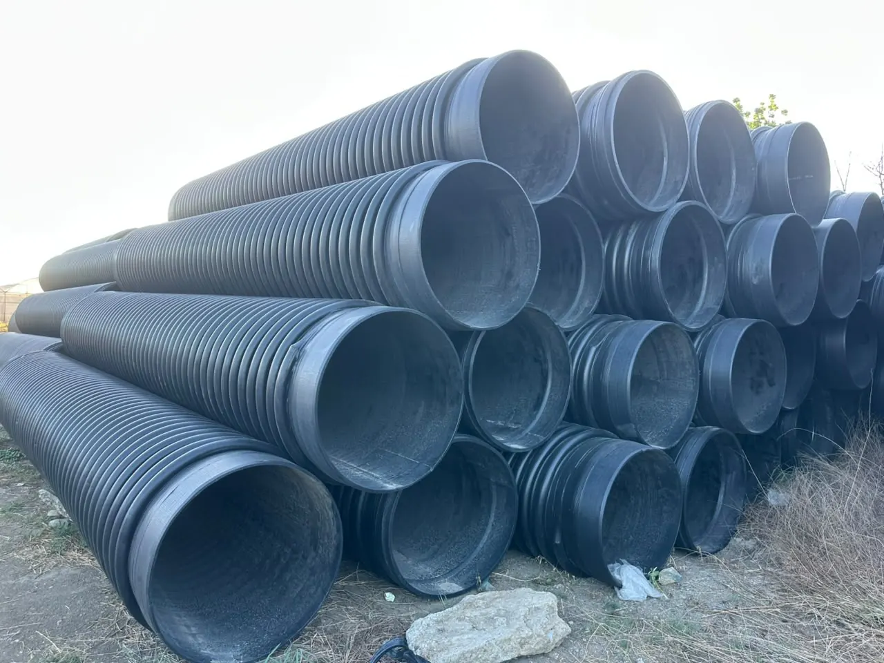 CARAT structured wall HDPE pipes in stock